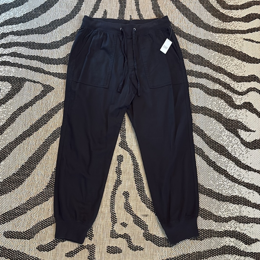 🆕💎RARE/HTF💎GAP Black Twill Utility Jogger Pants, Size Small - Picture 4 of 6